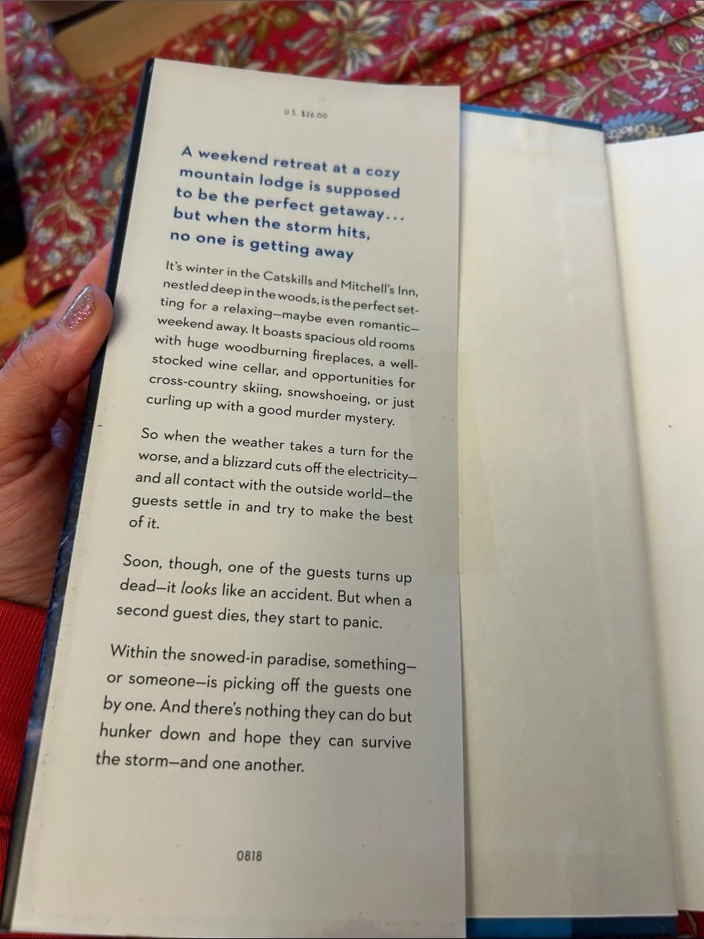 An Unwanted Guest by Shari Lapena Blue Hardcover Novel